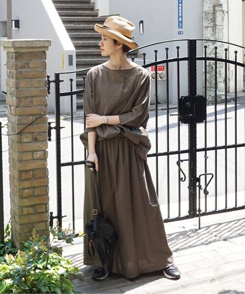 JOURNAL STANDARD LUXE（ジャーナルスタンダード　ラックス）の「LRタンブラー マキシスカート◆（スカート・ブラウン/フリー/在庫なし）」の9枚目の写真