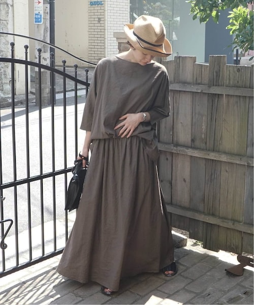 JOURNAL STANDARD LUXE（ジャーナルスタンダード　ラックス）の「LRタンブラー マキシスカート◆（スカート・ブラウン/フリー/在庫なし）」の7枚目の写真