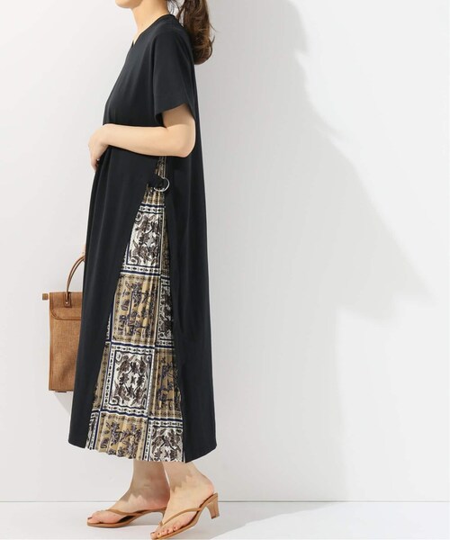 B.C STOCK（ベーセーストック）の「シルケットテンジクサイドプリーツワンピース◆（ワンピース/ドレス・ブラック/フリー/在庫なし）」の11枚目の写真