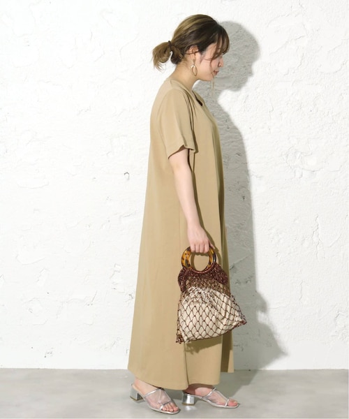 B.C STOCK（ベーセーストック）の「シルケットテンジクサイドプリーツワンピース◆（ワンピース/ドレス・ブラック/フリー/在庫なし）」の9枚目の写真