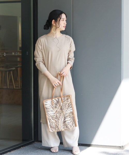 B.C STOCK（ベーセーストック）の「ボタニカルトートBAG◆（バッグ・キャメル/フリー/在庫あり/(025)）」の3枚目の写真