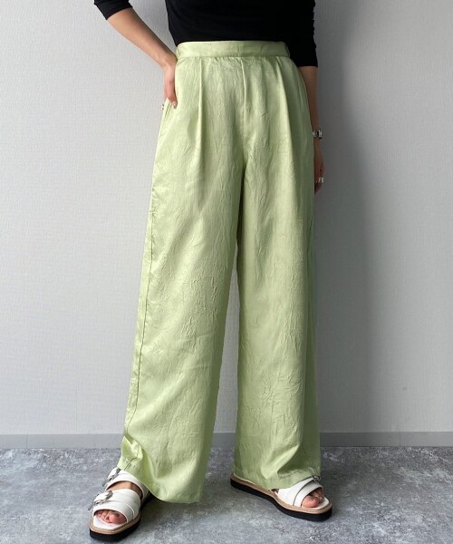 PAGEBOY（ページボーイ）の「クラッシュサテンパンツ（パンツ・レディース・ブラック/グレージュ/ライム・F）」の3枚目の写真