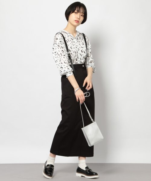 PAGEBOY（ページボーイ）の「サスツキマキシナロースカート（スカート・レディース・ブラック/グレージュ/カーキ・S/M）」の4枚目の写真