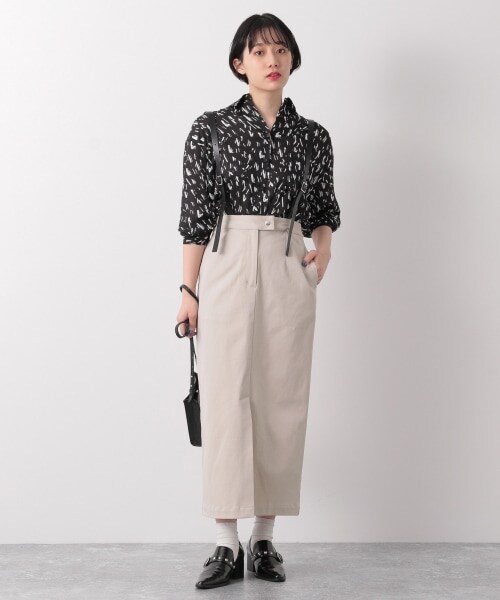 PAGEBOY（ページボーイ）の「サスツキマキシナロースカート（スカート・レディース・ブラック/グレージュ/カーキ・S/M）」の2枚目の写真