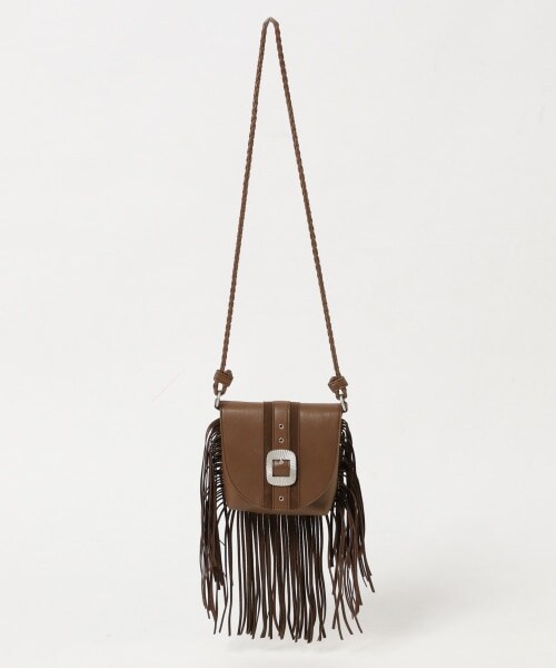 PAGEBOY（ページボーイ）の「フリンジショルダーバッグ（バッグ・レディース・ブラック/ダークブラウン・FREE）」の12枚目の写真