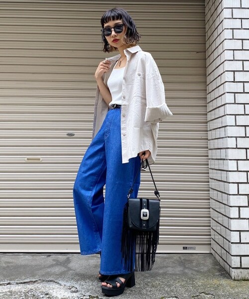 PAGEBOY（ページボーイ）の「フリンジショルダーバッグ（バッグ・レディース・ブラック/ダークブラウン・FREE）」の4枚目の写真