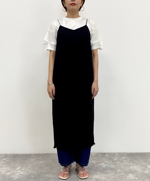 PAGEBOY（ページボーイ）の「プリーツキャミワンピース（ワンピース/ドレス・レディース・ブラック/グレージュ/コーヒー・F）」の10枚目の写真