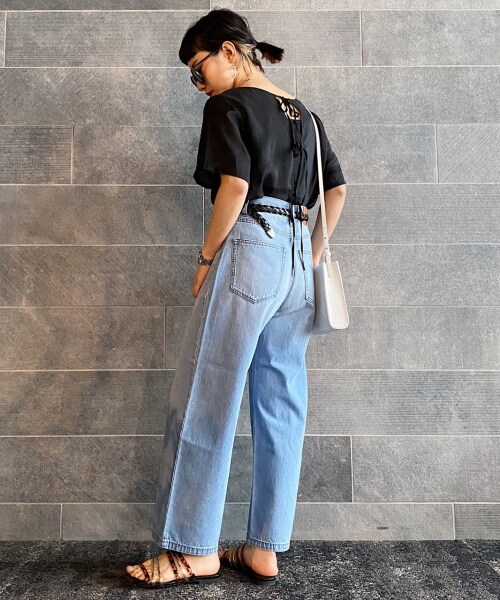 PAGEBOY（ページボーイ）の「【期間限定プライス】ライトオンスコクーンデニムパンツ（パンツ・レディース・ブラック/ブルー/インディゴ/カスノコシ・25(Sサイズ)/26(Mサイズ)）」の8枚目の写真