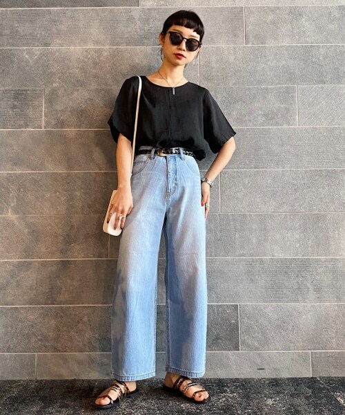 PAGEBOY（ページボーイ）の「【期間限定プライス】ライトオンスコクーンデニムパンツ（パンツ・レディース・ブラック/ブルー/インディゴ/カスノコシ・25(Sサイズ)/26(Mサイズ)）」の7枚目の写真