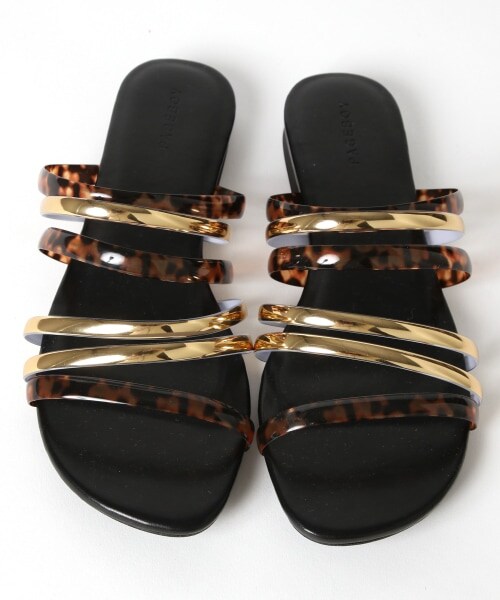 PAGEBOY（ページボーイ）の「クリアフラットサンダル【追加予約】（シューズ・レディース・クリア×シルバー/ベッコウ×ゴールド・M(23.5cm)/L(24.5cm)）」の6枚目の写真