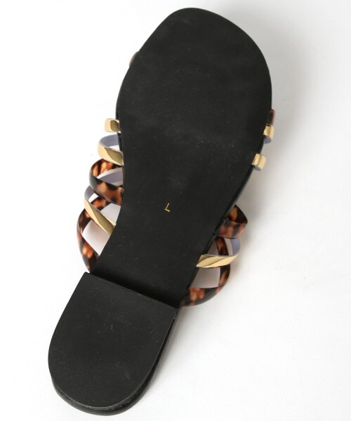 PAGEBOY（ページボーイ）の「クリアフラットサンダル【追加予約】（シューズ・レディース・クリア×シルバー/ベッコウ×ゴールド・M(23.5cm)/L(24.5cm)）」の10枚目の写真