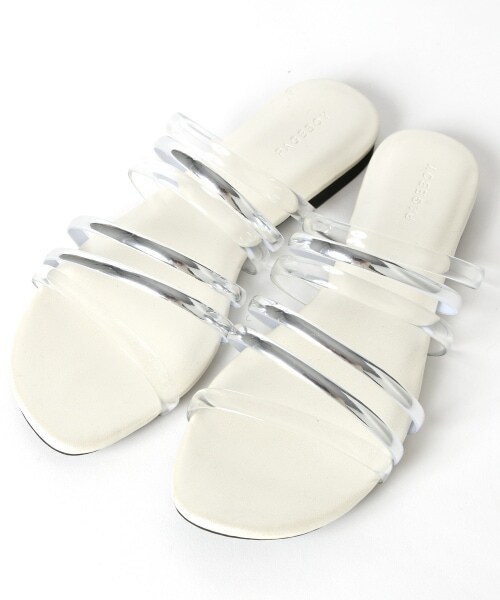PAGEBOY（ページボーイ）の「クリアフラットサンダル【追加予約】（シューズ・レディース・クリア×シルバー/ベッコウ×ゴールド・M(23.5cm)/L(24.5cm)）」の4枚目の写真