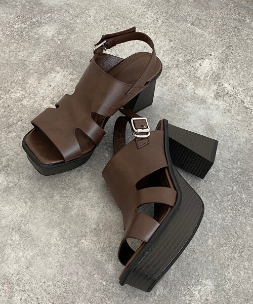 PAGEBOY(ページボーイ)の「ヘビーソールサンダル(シューズ・レディース・ブラック/ダークブラウン・M(23.5cm)/L(24.5cm))」の2枚目の写真
