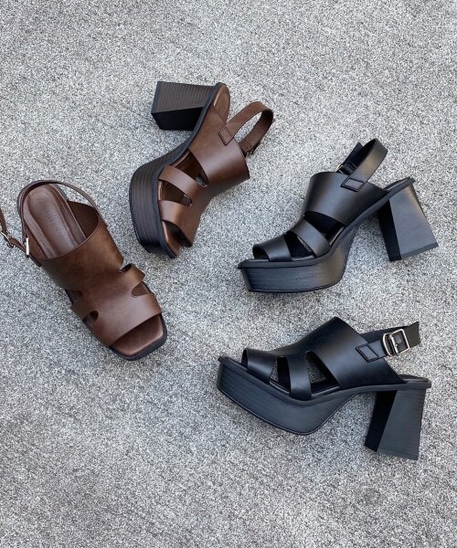 PAGEBOY(ページボーイ)の「ヘビーソールサンダル(シューズ・レディース・ブラック/ダークブラウン・M(23.5cm)/L(24.5cm))」の3枚目の写真