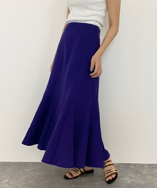 PAGEBOY（ページボーイ）の「リネンレーヨンマーメイドスカート【新色追加】（スカート・レディース・ブラック/グレージュ/パープル/ピスタチオ・F）」の4枚目の写真