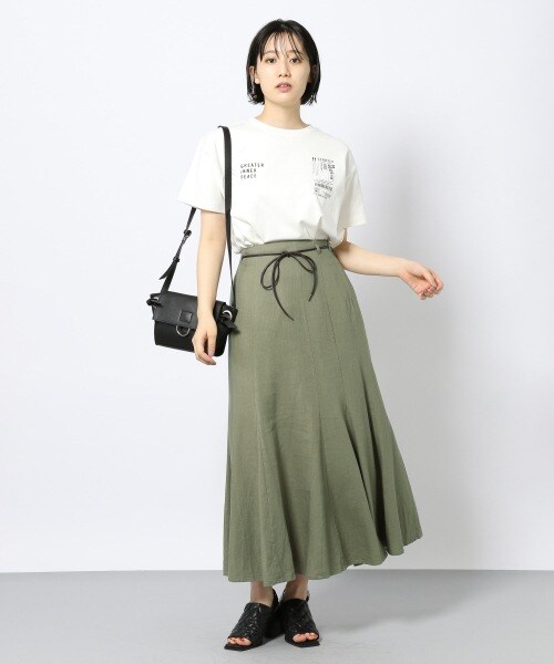 PAGEBOY（ページボーイ）の「リネンレーヨンマーメイドスカート【新色追加】（スカート・レディース・ブラック/グレージュ/パープル/ピスタチオ・F）」の9枚目の写真