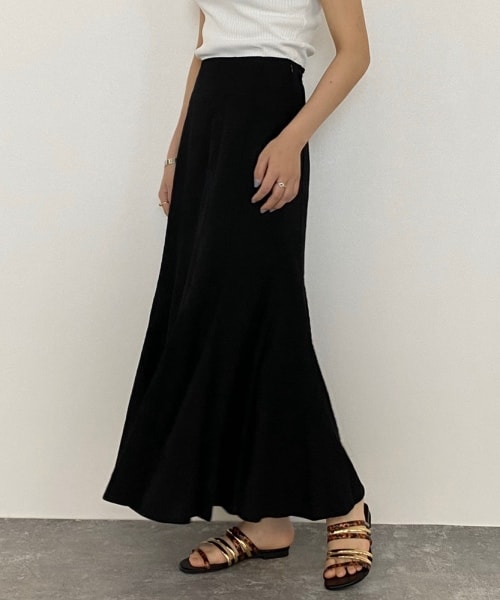 PAGEBOY（ページボーイ）の「リネンレーヨンマーメイドスカート【新色追加】（スカート・レディース・ブラック/グレージュ/パープル/ピスタチオ・F）」の5枚目の写真