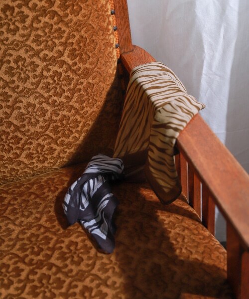 PAGEBOY（ページボーイ）の「シアーゼブラスカーフ（ファッション雑貨・レディース・オフホワイト/ベージュ・FREE）」の6枚目の写真