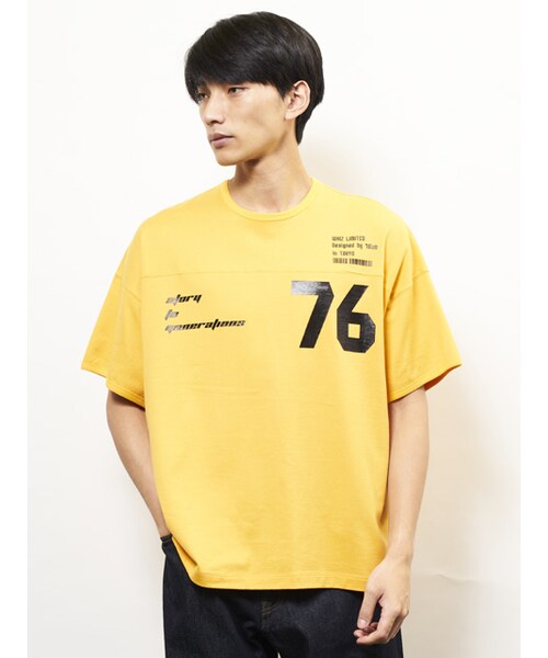 WHIZ LIMITED　WIDE FOOTBALL T-SHIRT　イエロー