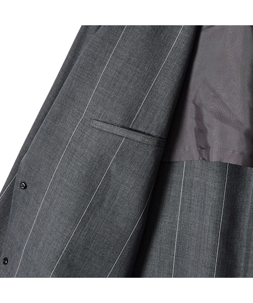 Graphpaper（グラフペーパー）の「WIDE STRIPE WOOL OVERSIZED JACKET