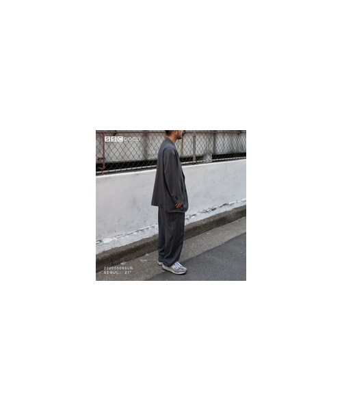 Graphpaper（グラフペーパー）の「WIDE STRIPE WOOL OVERSIZED
