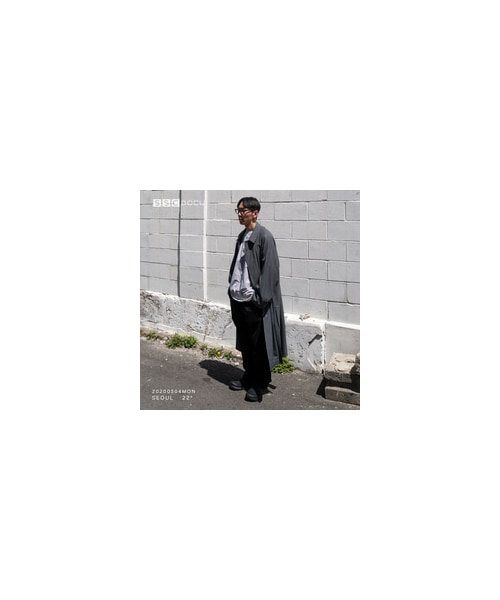 グラフペーパー Stripe Wool Oversized Coat Graphpaper グラフペーパー Wide Stripe Wool Oversized Coat