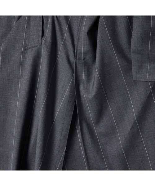 Graphpaper（グラフペーパー）の「WIDE STRIPE WOOL OVERSIZED COAT