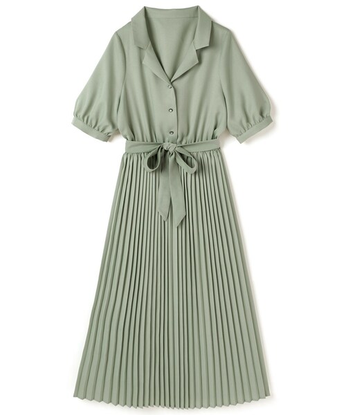 Grl グレイル の 開き襟プリーツワンピース ワンピース Wear