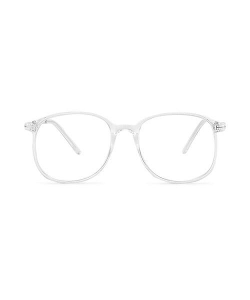 白フレームメガネ（ノーブランド） no brand（ノーブランド）の「クリア メガネフレーム 韓国ファッション