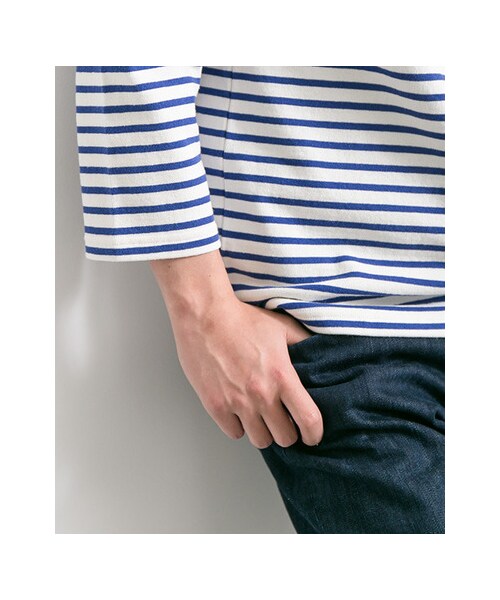 URBAN RESEARCH(アーバンリサーチ)の「RED SEAM Basque Shirt(トップス・メンズ・WHT/NVY/NVY/WHT/WHT/ROYAL/WHT/BRN/WHITE/NAVY・S/M/L)」の17枚目の写真