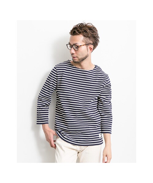 URBAN RESEARCH(アーバンリサーチ)の「RED SEAM Basque Shirt(トップス・メンズ・WHT/NVY/NVY/WHT/WHT/ROYAL/WHT/BRN/WHITE/NAVY・S/M/L)」の20枚目の写真