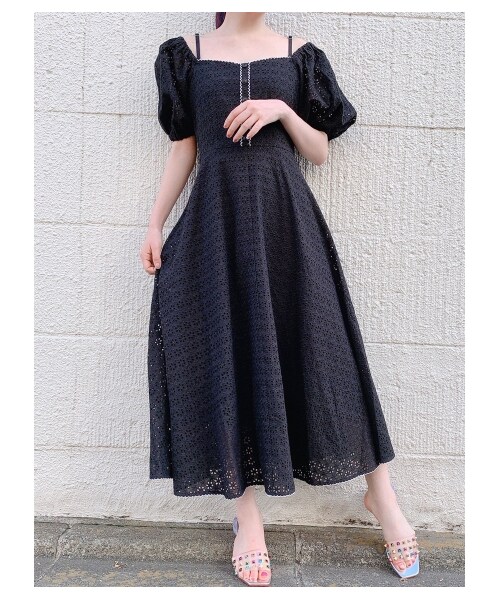 【限定値下げ】lilLilly リルリリー Pain ペイン ワンピース 半袖 完売品』 pain ペイン ブルーワンピース lilLilly リルリリー
