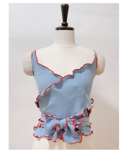 lilLilly（リルリリー）の「リブマルチトップス（トップス・レディース・PINK/BLUE/PURPLE/BLACK/BEIGE・FREE）」の3枚目の写真