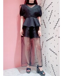 lilLilly | オーガンジーワイドパンツ(パンツ)