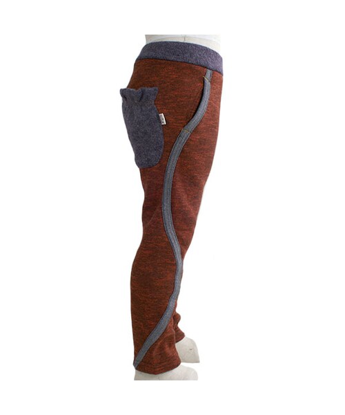 One deux boo(ワンドゥーブー)の「ロングパンツ(インヤン)(パンツ・キッズ・グレー/オレンジ・XS(80~90cm)/S(100~110cm)/M(120~130cm)/L(140~150cm))」の5枚目の写真