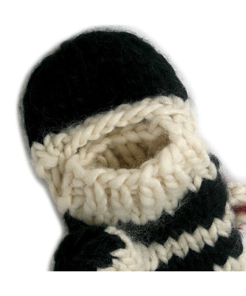 SUPER BOO HOMES（スーパー ブー オム）の「シマウマミトン（ファッション雑貨・キッズ・ブルー/オフホワイト・S/M）」の7枚目の写真