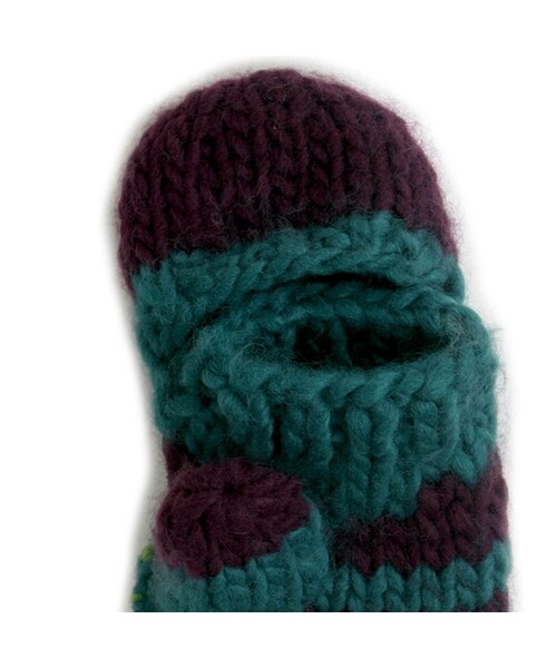 SUPER BOO HOMES（スーパー ブー オム）の「シマウマミトン（ファッション雑貨・キッズ・ブルー/オフホワイト・S/M）」の5枚目の写真