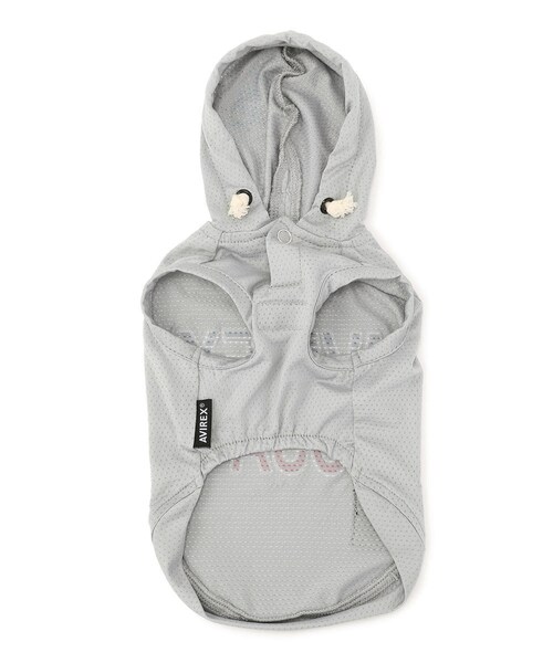 AVIREX(アヴィレックス)の「【DOG WEAR】 ラピッド ロゴ パーカ/DOG PARKA RAPID LOGO(その他・メンズ・GREY/RED・S, M, L, XL, XXL, F, 21)」の2枚目の写真