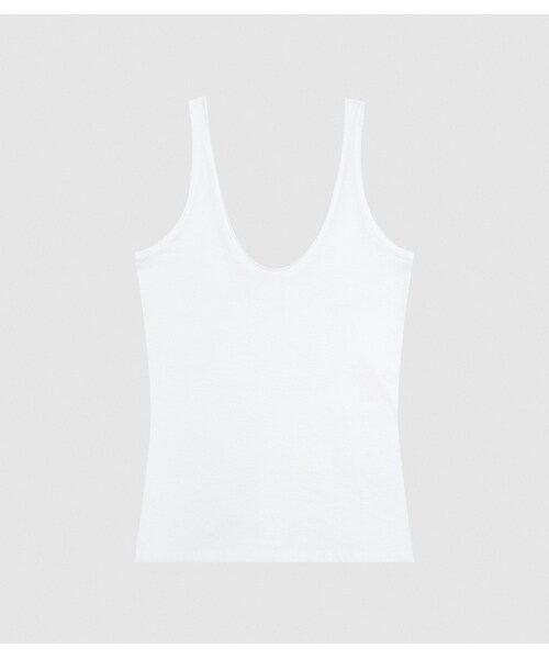 REISS（リース）の「Brie White CottonJersey Vest Top REISS（）」 WEAR