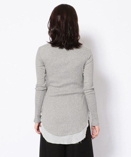 ADDICT NOIR（アディクトノアー）の「【別注】ADDICT NOIR/アディクト ノアー/リブ カーディガン（トップス・BLACK/GREY・F）」の3枚目の写真