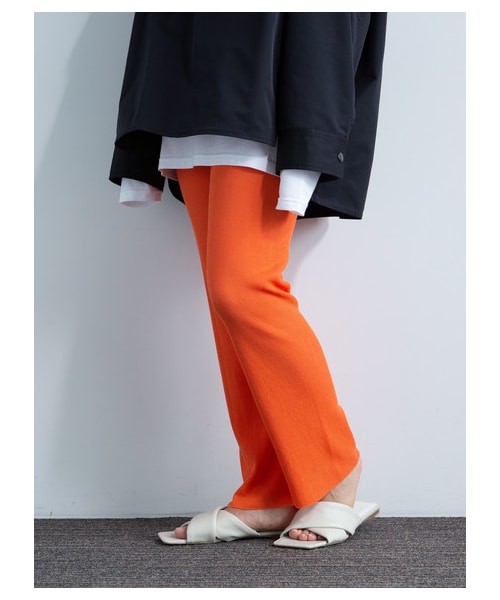 GARAGE OF GOOD CLOTHING(ガレージオブグッドクロージング)の「【Special Price】Gli 透かしリブパンツ(パンツ・ブラック/ベージュ/オレンジ・F)」の7枚目の写真