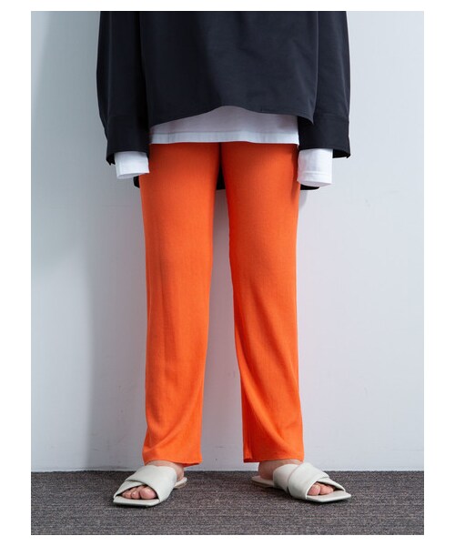 GARAGE OF GOOD CLOTHING(ガレージオブグッドクロージング)の「【Special Price】Gli 透かしリブパンツ(パンツ・ブラック/ベージュ/オレンジ・F)」の8枚目の写真