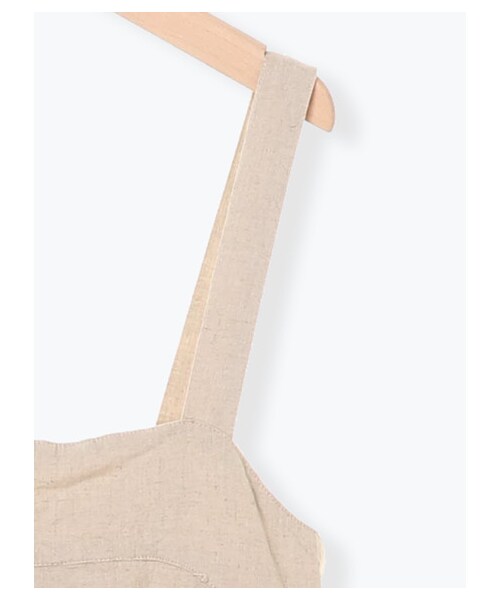 Samansa Mos2（サマンサ モスモス）の「【Special Price】リネン混ゆるサロペットパンツ（オールインワン・サロペット・ブラック/ベージュ/ブルー・F）」の4枚目の写真