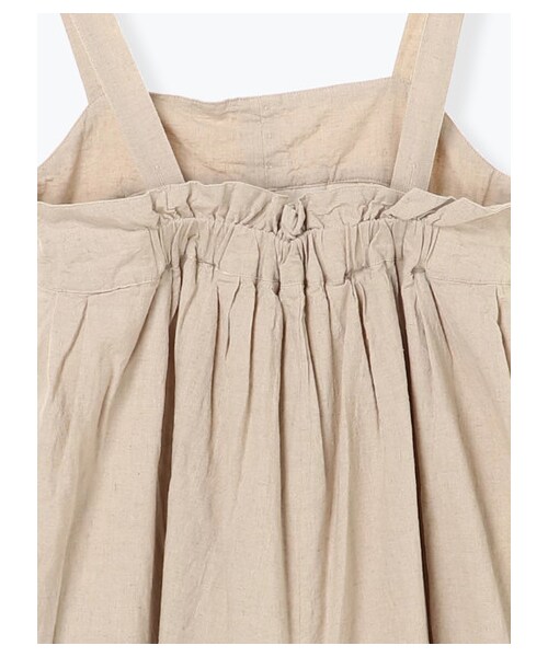 Samansa Mos2（サマンサ モスモス）の「【Special Price】リネン混ゆるサロペットパンツ（オールインワン・サロペット・ブラック/ベージュ/ブルー・F）」の6枚目の写真