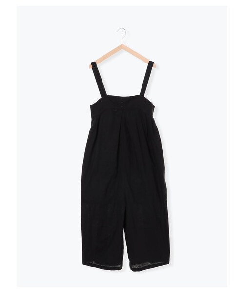 Samansa Mos2（サマンサ モスモス）の「【Special Price】リネン混ゆるサロペットパンツ（オールインワン・サロペット・ブラック/ベージュ/ブルー・F）」の8枚目の写真