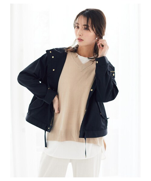 Green Parks(グリーンパークス)の「・RAY CASSIN マウンテンパーカー(ジャケット/アウター・グレー/ブラック/ベージュ/モカ/カーキ/ブルーグリーン/プラム・F)」の7枚目の写真