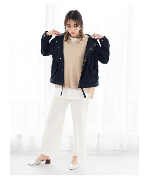 Green Parks(グリーンパークス)の「・RAY CASSIN マウンテンパーカー(ジャケット/アウター・グレー/ブラック/ベージュ/モカ/カーキ/ブルーグリーン/プラム・F)」の5枚目の写真