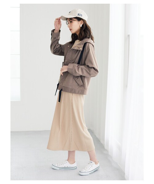 Green Parks(グリーンパークス)の「・RAY CASSIN マウンテンパーカー(ジャケット/アウター・グレー/ブラック/ベージュ/モカ/カーキ/ブルーグリーン/プラム・F)」の2枚目の写真