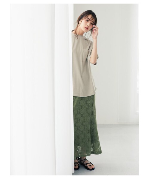 Green　Parks（グリーンパークス）の「【Special Price】・Petit Fleur レースマーメイドスカート（スカート・ブラック/モカ/カーキ・F）」の4枚目の写真