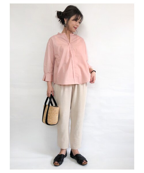 Green　Parks（グリーンパークス）の「【Special Price】・ELENCARE DUEレーヨン麻テーパードパンツ（パンツ・ベージュ/モカ/ミント・F）」の11枚目の写真